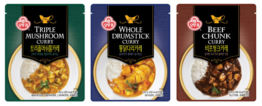 오뚜기의 고급 레토르트 카레 '인조이 유어 밀(Enjoy your Meal)' 3종 <오뚜기 제공>